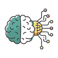 ai and big data icon, ai and big data vector illustration-simple illustration of ai and big data, perfect for ai and big data logos and icons