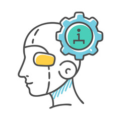 ai automation icon, ai automation vector illustration-simple illustration of ai automation, perfect for ai automation logos and icons