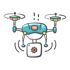 ai powered drone icon, ai powered drone vector illustration-simple illustration of ai powered drone, perfect for ai powered drone logos and icons