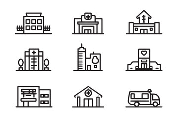 Hospital Icon 2D Minimalist Art