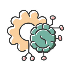 ai simulation icon, ai simulation vector illustration-simple illustration of ai simulation, perfect for ai simulation logos and icons