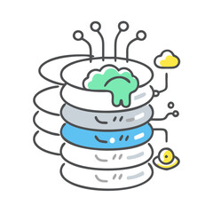 ai software stack icon, ai software stack vector illustration-simple illustration of ai software stack, perfect for ai software stack logos and icons