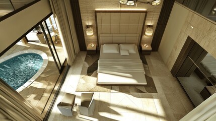 Obraz premium Luxury Suite with Private Pool: An Opulent Getaway