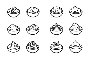 Modern Hummus Icon for Visual Use