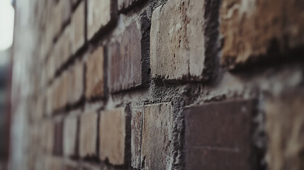 Close-Up of Aged Brick Wall