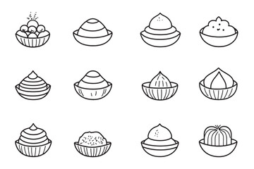 Knafeh Minimalist 2D Line Art Design