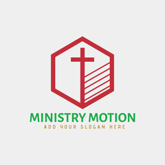 church ministry logo design vector