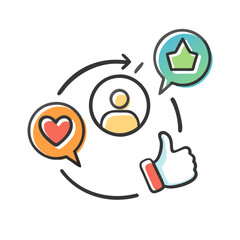 customer engagement icon, customer engagement vector illustration-simple illustration of customer engagement, perfect for customer engagement logos and icons