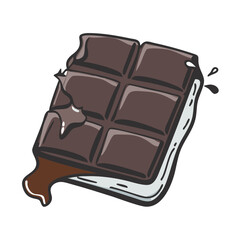 dark chocolate icon, dark chocolate vector illustration-simple illustration of dark chocolate, perfect for dark chocolate logos and icons