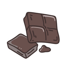 dark chocolate icon, dark chocolate vector illustration-simple illustration of dark chocolate, perfect for dark chocolate logos and icons