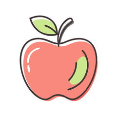 apple icon, apple vector illustration-simple illustration of apple, perfect for apple logos and icons