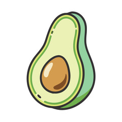 avocado icon, avocado vector illustration-simple illustration of avocado, perfect for avocado logos and icons