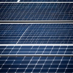 Detailed Close Up of Solar Panel Array, Renewable Energy Source, Sustainable Technology