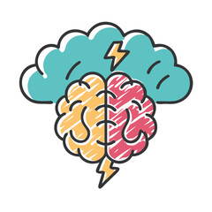 brainstorming icon, brainstorming vector illustration-simple illustration of brainstorming, perfect for brainstorming logos and icons