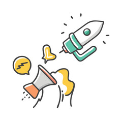 campaign launch icon, campaign launch vector illustration-simple illustration of campaign launch, perfect for campaign launch logos and icons