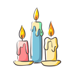 candles icon, candles vector illustration-simple illustration of candles, perfect for candles logos and icons