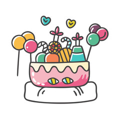 candy buffet icon, candy buffet vector illustration-simple illustration of candy buffet, perfect for candy buffet logos and icons