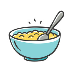cereal bowl icon, cereal bowl vector illustration-simple illustration of cereal bowl, perfect for cereal bowl logos and icons