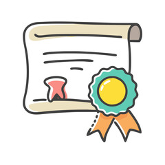 Obraz premium certificate icon, certificate vector illustration-simple illustration of certificate, perfect for certificate logos and icons