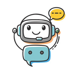 chatbot icon, chatbot vector illustration-simple illustration of chatbot, perfect for chatbot logos and icons