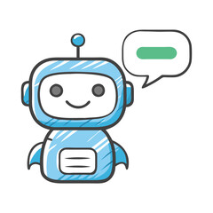 chatbot icon, chatbot vector illustration-simple illustration of chatbot, perfect for chatbot logos and icons