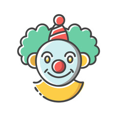clown icon, clown vector illustration-simple illustration of clown, perfect for clown logos and icons