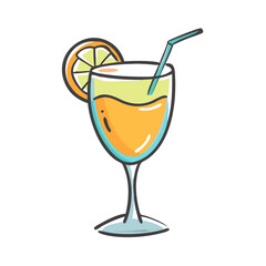 cocktail glass icon, cocktail glass vector illustration-simple illustration of cocktail glass, perfect for cocktail glass logos and icons