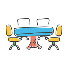 conference table icon, conference table vector illustration-simple illustration of conference table, perfect for conference table logos and icons
