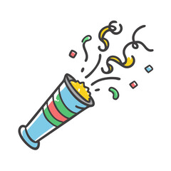 confetti cannon icon, confetti cannon vector illustration-simple illustration of confetti cannon, perfect for confetti cannon logos and icons