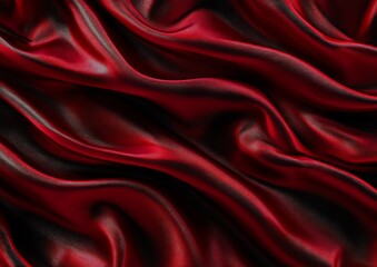 Obraz premium Deep Red Fabric Drape Closeup