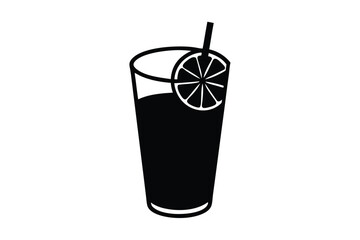 Lemonade glass vector icon
