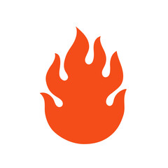 Fire Flame sign, symbol. Fire icon isolated on white background.