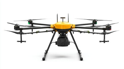 Agriculture drone isolated on clean white background Precision farming aerial equipment