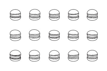 Minimalist Macaron Icon Design Collection