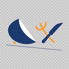 Fork, knife and plate line icon set. Dinner, Restaurant, Food, Menu symbol. Editable stroke. Vector