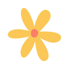 Hand drawn flower shape symbol