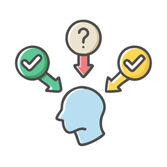 decision making icon, decision making vector illustration-simple illustration of decision making, perfect for decision making logos and icons