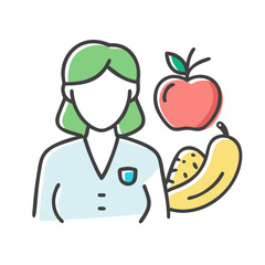 dietitian icon, dietitian vector illustration-simple illustration of dietitian, perfect for dietitian logos and icons