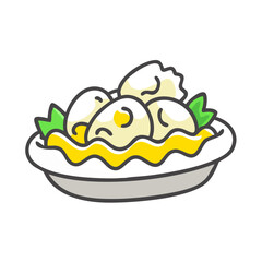 egg salad icon, egg salad vector illustration-simple illustration of egg salad, perfect for egg salad logos and icons