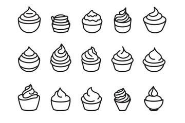 Modern Matzoon 2D Line Icon