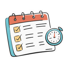 exam schedule icon, exam schedule vector illustration-simple illustration of exam schedule, perfect for exam schedule logos and icons