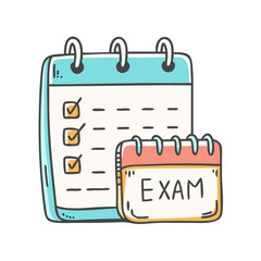 exam schedule icon, exam schedule vector illustration-simple illustration of exam schedule, perfect for exam schedule logos and icons
