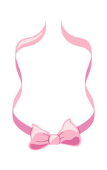 Bow decorative shape hand drawn