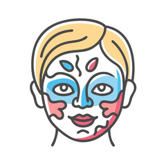 face paint icon, face paint vector illustration-simple illustration of face paint, perfect for face paint logos and icons