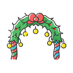 festive archway icon, festive archway vector illustration-simple illustration of festive archway, perfect for festive archway logos and icons