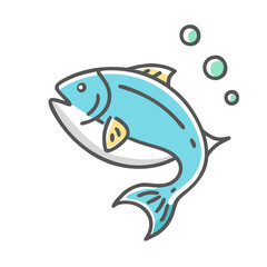 fish icon, fish vector illustration-simple illustration of fish, perfect for fish logos and icons