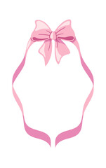 Bow frame hand drawn oval