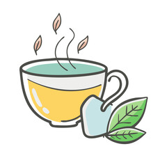 herbal tea icon, herbal tea vector illustration-simple illustration of herbal tea, perfect for herbal tea logos and icons