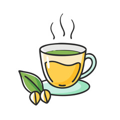 herbal tea icon, herbal tea vector illustration-simple illustration of herbal tea, perfect for herbal tea logos and icons