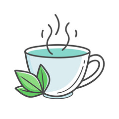 herbal tea icon, herbal tea vector illustration-simple illustration of herbal tea, perfect for herbal tea logos and icons